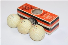 Tony Jacklin Signed Sleeve of Three (3) Tony Jacklin Signature Logo Golf Balls JSA ALOA