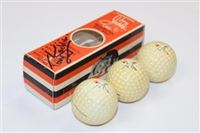 Tony Jacklin Signed Sleeve of Three (3) Tony Jacklin Signature Logo Golf Balls JSA ALOA