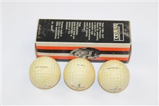 Tony Jacklin Signed Sleeve of Three (3) Tony Jacklin Signature Logo Golf Balls JSA ALOA