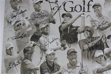 Nicklaus, Player, Trevino & Others Signed 2022 3M Greats of Golf Poster - Matted JSA ALOA