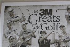 Nicklaus, Player, Trevino & Others Signed 2022 3M Greats of Golf Poster - Matted JSA ALOA