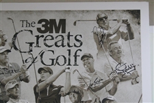 Nicklaus, Player, Trevino & Others Signed 2022 3M Greats of Golf Poster - Matted JSA ALOA