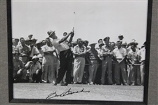 Sam Snead Signed Tee Shot Black & White Framed Photo Full JSA #Y36054