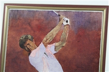 Original Bart Forbes Tom Watson Arwork Golf's Greatest Card Set w/Signed Matting JSA ALOA