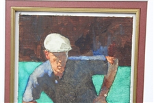 Original Bart Forbes Payne Stewart Painting Golf's Greatest Card Set w/Signature JSA ALOA