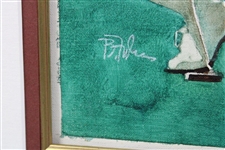 Original Bart Forbes Payne Stewart Painting Golf's Greatest Card Set w/Signature JSA ALOA