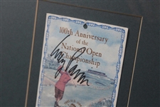 Corey Pavin Signed 1995 US Open At Shinnecock Hills Shinnecock Village Ticket Framed JSA ALOA