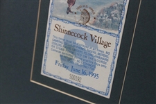 Corey Pavin Signed 1995 US Open At Shinnecock Hills Shinnecock Village Ticket Framed JSA ALOA