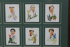 Payne, Nicklaus, Palmer & others Signed Trading Card Display Beckett #AA13722