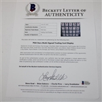 Payne, Nicklaus, Palmer & others Signed Trading Card Display Beckett #AA13722