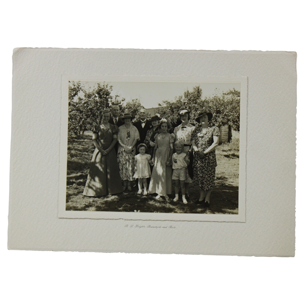 Professional Photograph Of J H Taylor And His Family