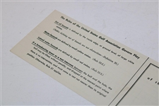 Unused Official 1956 U.S. Open Scorecard Won By Cary Middlecoff