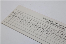Five (5) Unused Masters Tournament Scorecards For Press Use Only 1964 On Back