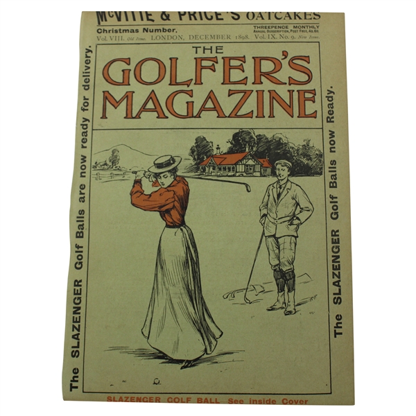 The GolferS Magazine Cover Only-Dec., 1898 Nice Golf Ball Ad On Back