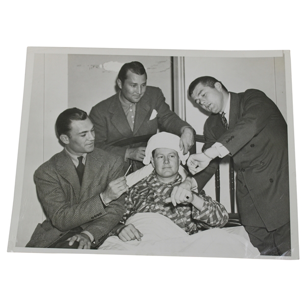 Byron Nelson In Hospital Bed B&W Photo