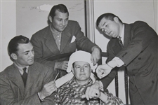 Byron Nelson In Hospital Bed B&W Photo
