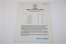 1980 PGA Championship 3rd Day Result, Final Day Pairing & 4th Day Ticket - Jack Nicklaus Win