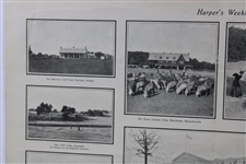 2 Pages Of Harper's Showing 12 Clubhouses And Or Courses Circa 1901