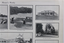 2 Pages Of Harper's Showing 12 Clubhouses And Or Courses Circa 1901