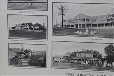 2 Pages Of Harper's Showing 12 Clubhouses And Or Courses Circa 1901