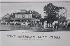2 Pages Of Harper's Showing 12 Clubhouses And Or Courses Circa 1901