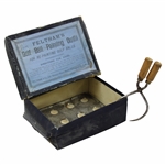 Felthams Golf Ball Painting Outfit With Box, Calipers And Stand Circa 1900