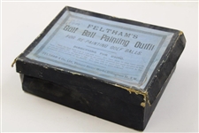 Feltham's Golf Ball Painting Outfit With Box, Calipers And Stand Circa 1900