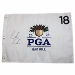Brooks Koepka Signed 2023 PGA Championship at Oak Hill Embroidered Flag JSA ALOA