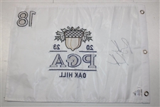 Brooks Koepka Signed 2023 PGA Championship at Oak Hill Embroidered Flag JSA ALOA