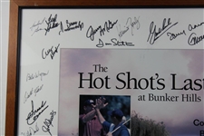2000 Hot Shots Last Shot Poster Signed by Many - Framed JSA ALOA