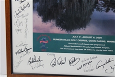 2000 Hot Shots Last Shot Poster Signed by Many - Framed JSA ALOA