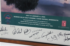 2000 Hot Shots Last Shot Poster Signed by Many - Framed JSA ALOA