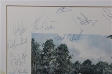 Stewart, Goalby & others Signed 1989 Nabisco Harbour Town Golf Links Ltd Ed Print - Framed JSA ALOA