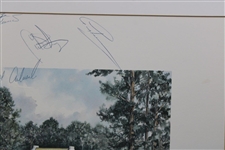 Stewart, Goalby & others Signed 1989 Nabisco Harbour Town Golf Links Ltd Ed Print - Framed JSA ALOA