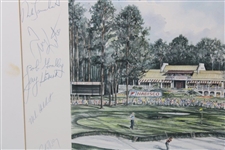 Stewart, Goalby & others Signed 1989 Nabisco Harbour Town Golf Links Ltd Ed Print - Framed JSA ALOA