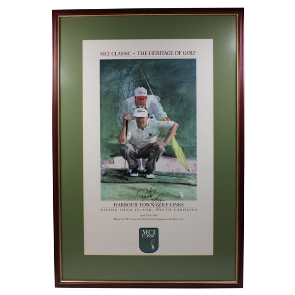 Davis Love III & Mark Love Signed Harbour Town Golf Links Print - Framed JSA ALOA