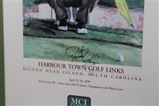 Davis Love III & Mark Love Signed Harbour Town Golf Links Print - Framed JSA ALOA