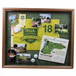 Champ Bean & others Signed 2002 PGA Championship at Hazeltine Collage - Framed JSA ALOA