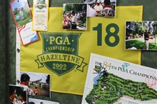 Champ Bean & others Signed 2002 PGA Championship at Hazeltine Collage - Framed JSA ALOA