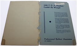 1935 Tournament and Player Record Book Published by the PGA