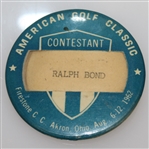 1962 American Golf Classic at Firestone CC Contestant Badge - Arnold Palmer Winner