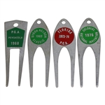 Four Golf Contestant Badge/Divot Tools - Byron Nelson, Florida PGA, Colonial, and Pensacola PGA