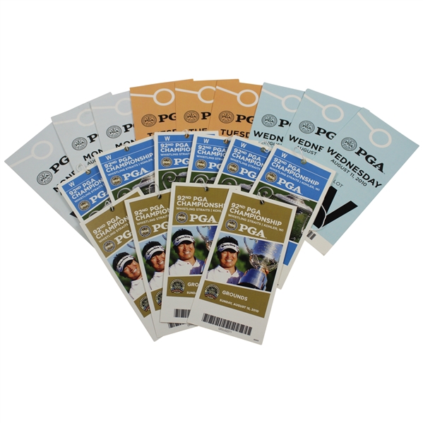 Ten (10) 2010 PGA Championship at Whistling Straits Monday & Sunday Tickets & Parking Passes