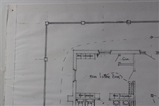 Facsimile Copy of Augusta National Temporary Clubhouse 2nd Floor Plans from Architect in 1932