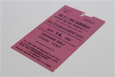1980 US Open at Baltusrol Golf Club Saturday Ticket #00667 - Jack Nicklaus Win