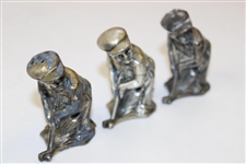 Six (6) Pewter Golfer Figurines