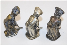 Six (6) Pewter Golfer Figurines