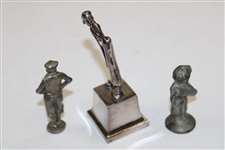 Six (6) Pewter Golfer Figurines