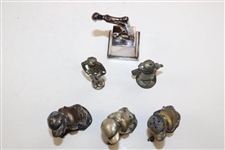 Six (6) Pewter Golfer Figurines