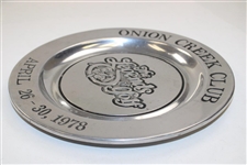1978 The Legends Of Golf Onion Creek Club Pewter Plate
